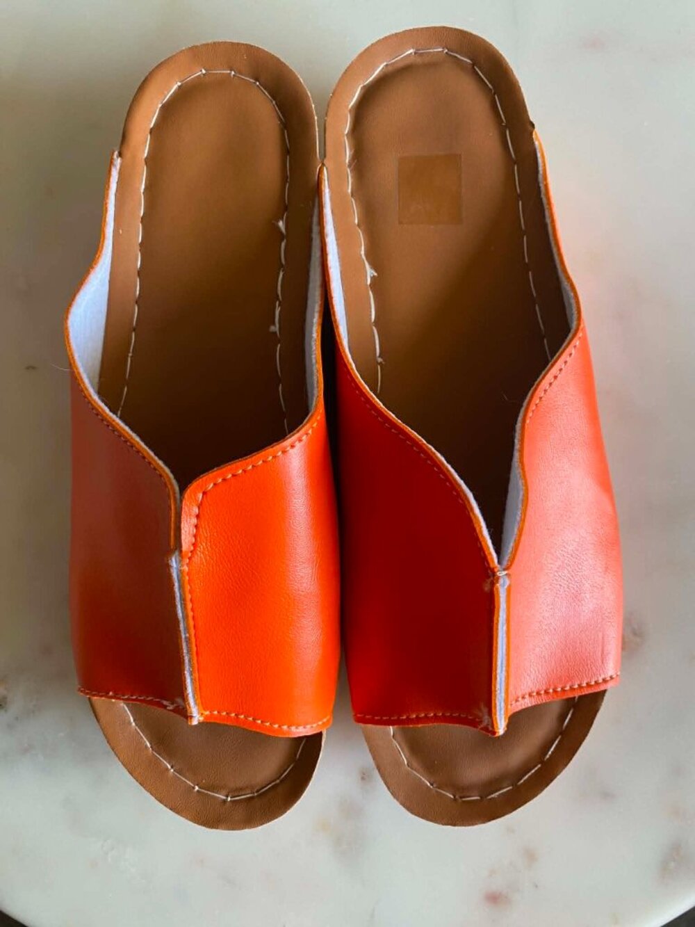 Women’s Bright orange Slide Sandals – Comfortable Summer Slip-Ons
